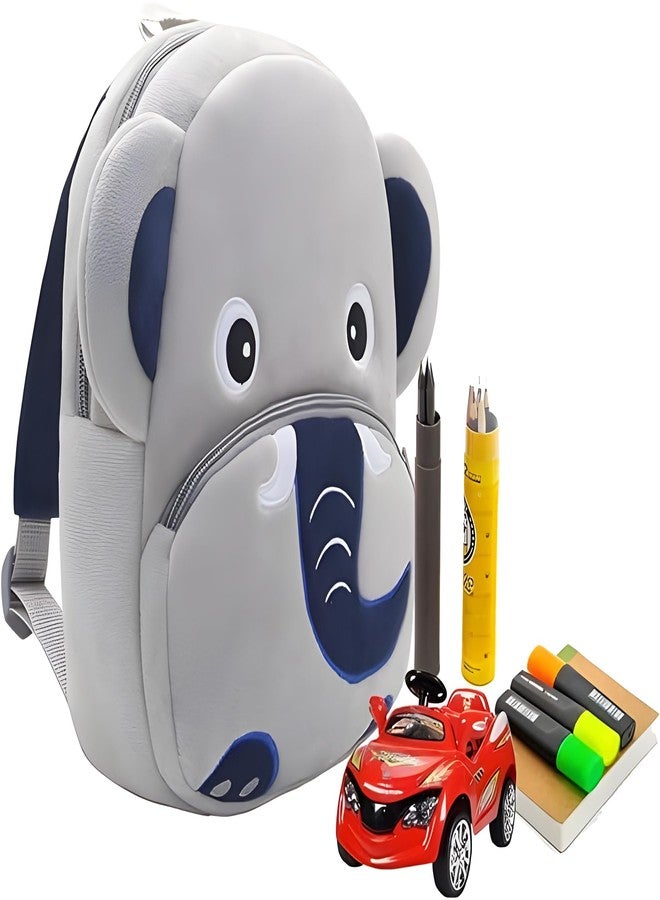 Delicado Cute Small Toddler Kids Preschool Backpack Elephant Nursery Preschool Playschool School Picnic Travelling Bag for Baby Boy Girl Age 2-5 Years - Image 3